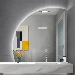 Irregular Bathroom Mirror with Lights