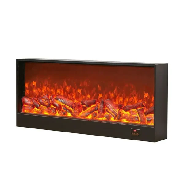 Custom Recessed Electric Fireplace with Flame - Image 3